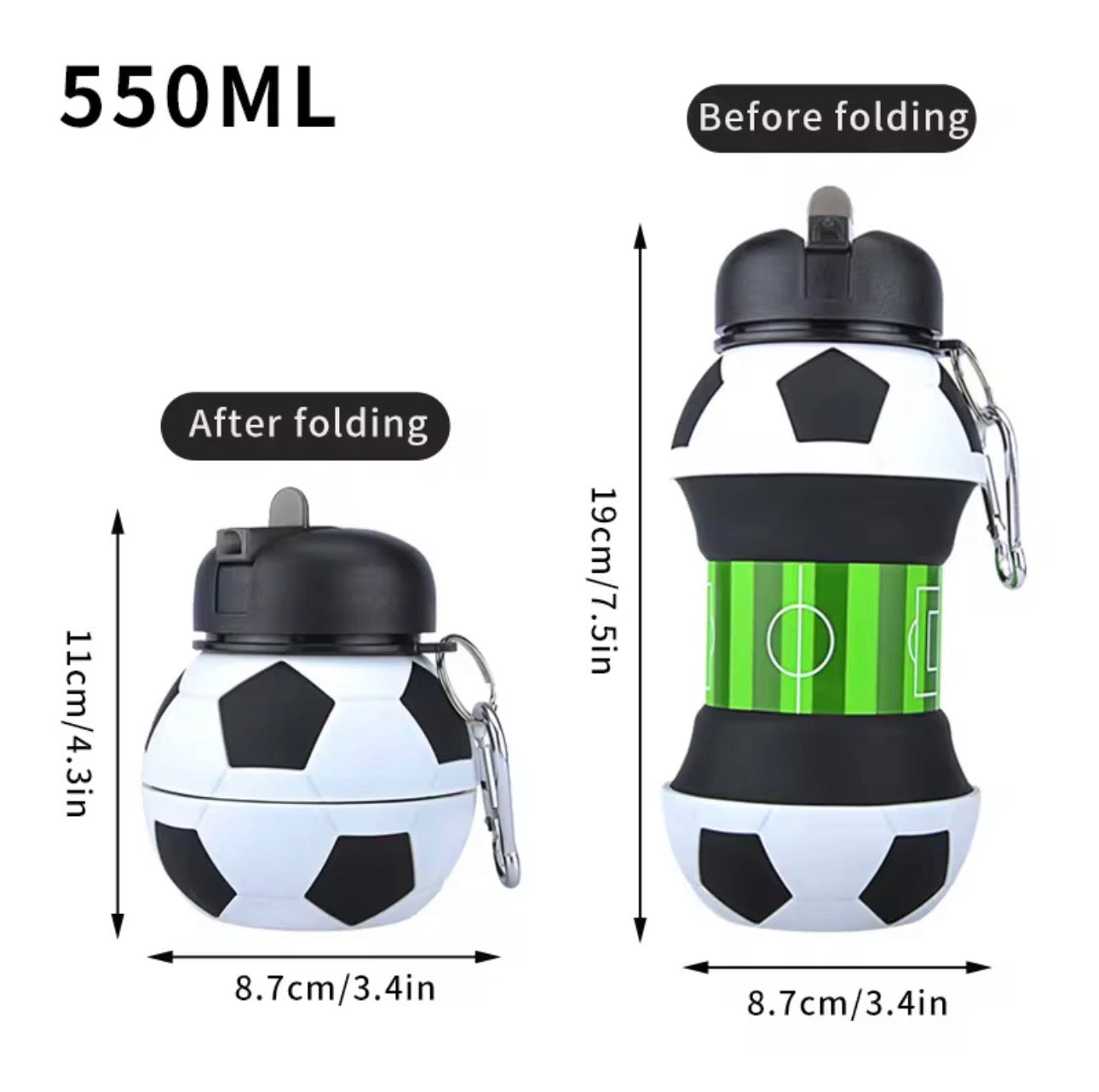 Collapsable Soccer Bottle